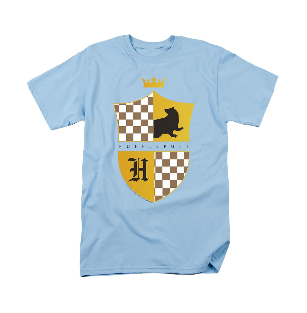 Harry Potter Men's Hufflepuff Checkered Shield Crest T Shirt