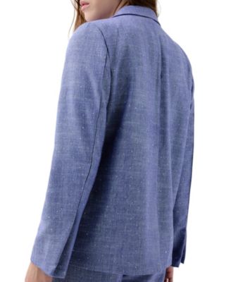 Women's Linen Studs Blazer