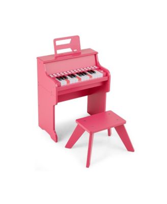 25 Keys Kids Piano Keyboard with Stool Mini with Adjustable Speed and Volume