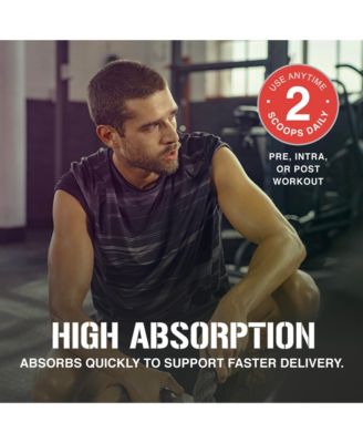 BCAAs Amino Acids Powder - Rehydrating BCAA Powder Post Workout Recovery Drink with Natural Caffeine - Fruit Punch