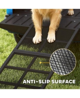 Folding Portable Dog Ramp Extra Long and Wide Dog Car Ramp in Black