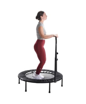 Stamina inMotion 40" Round Fitness Trampoline with Adjustable Handlebars, Black