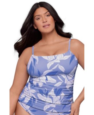 Women's S3 Smoothing Classic Shirred-Front Tankini Swimsuit Top