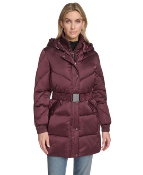 Женские куртки Andrew Marc Women's Mallee Belted Parka