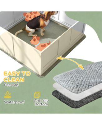 48.8 in. W Spacious Whelping Box for Dogs in White