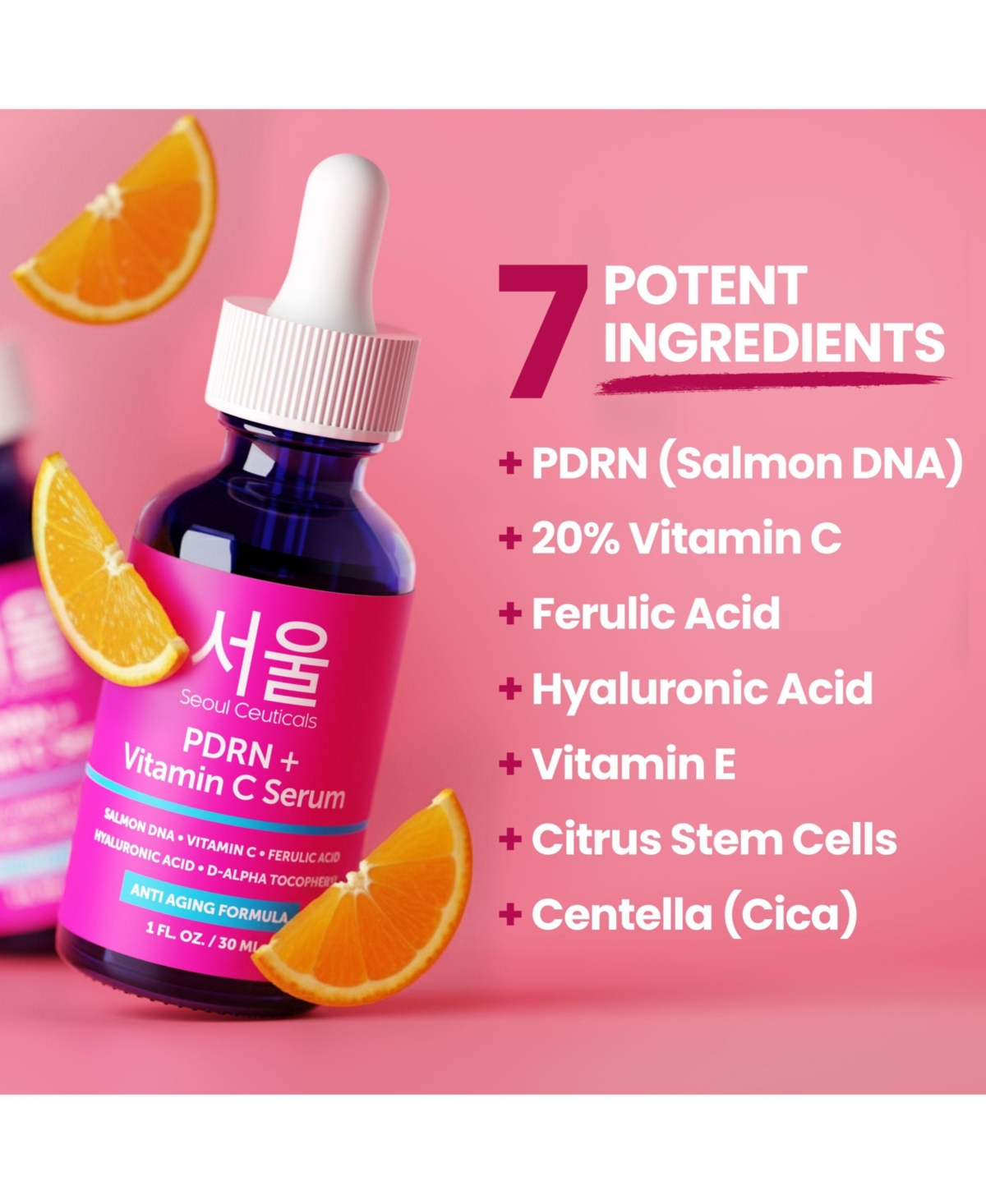 Seoul Ceuticals Korean Skin Care Pdrn + Vitamin C Serum