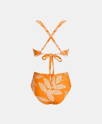 Women's Crossback Adjustable Strap Bikini Set with High-Waist Bottom