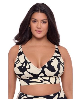 Women's S3 Sculpting Banded Plunge V-Neck Bralette Swimsuit Top