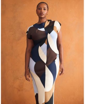 Plus Size Jorja Twist-Neck Midi Dress