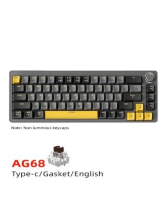 68-Key Mechanical Gaming Keyboard,Hot Swappable Brown Switch, Wired RGB Backlit for Gamers & Office Workers
