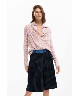 Women's Checked shirt with ruching