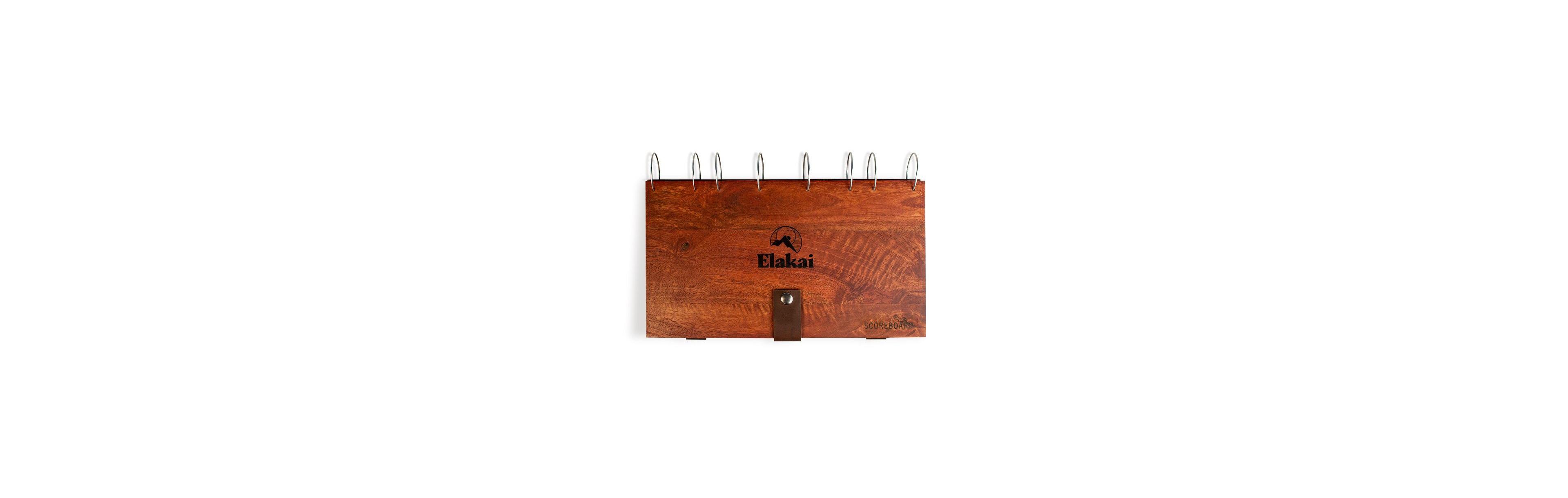 Elakai Portable Mahogany Scoreboard, 13.75"W x 7.75"H, Ages 13+
