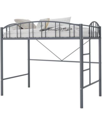 Easy Assembly Twin Loft Bed – Heavy Duty Metal Frame Space Saving, for Living Room, Guest Room
