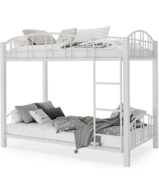 Easy Assembly Metal Bunk Bed Twin Over Twin Heavy Duty Bunkbeds Frame Space Saving, for Living Room, Guest Room