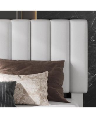 Easy Assembly Queen Size Upholstered Bed Frame Space Saving, for Living Room, Guest Room