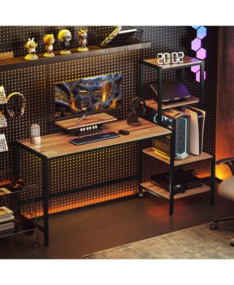 Computer Desk with Monitor Sd 4-Tier Shelf Home Office Desk