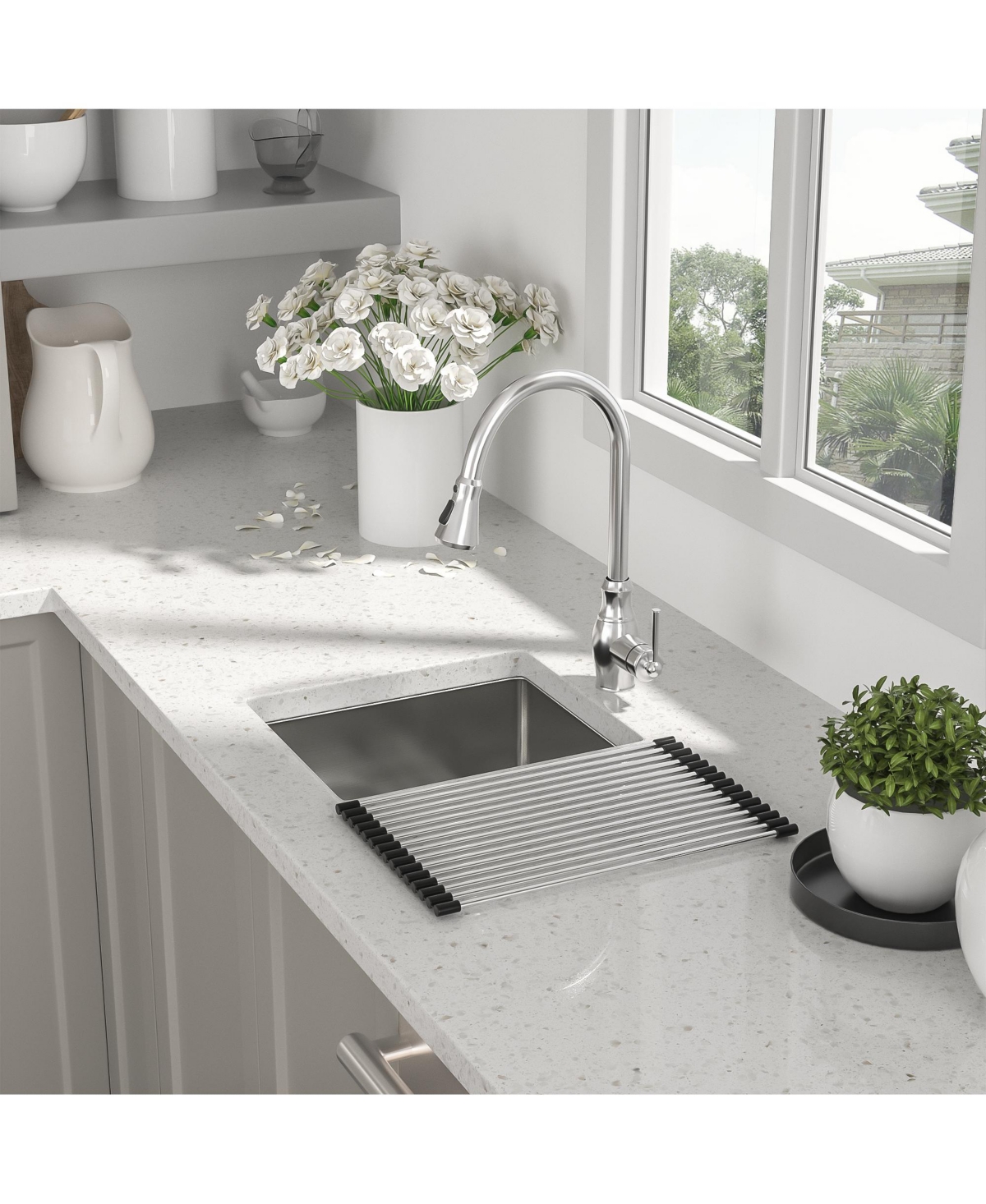 flynama 13x15x9inch Undermount Kitchen Sink Stainless Steel Single Bowl 16 Gauge Bar Prep