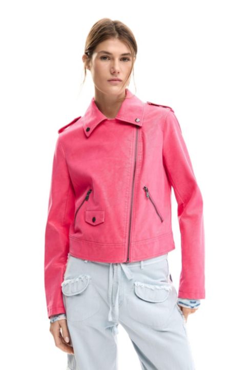 Женские куртки Desigual Women's Biker jacket leather effect
