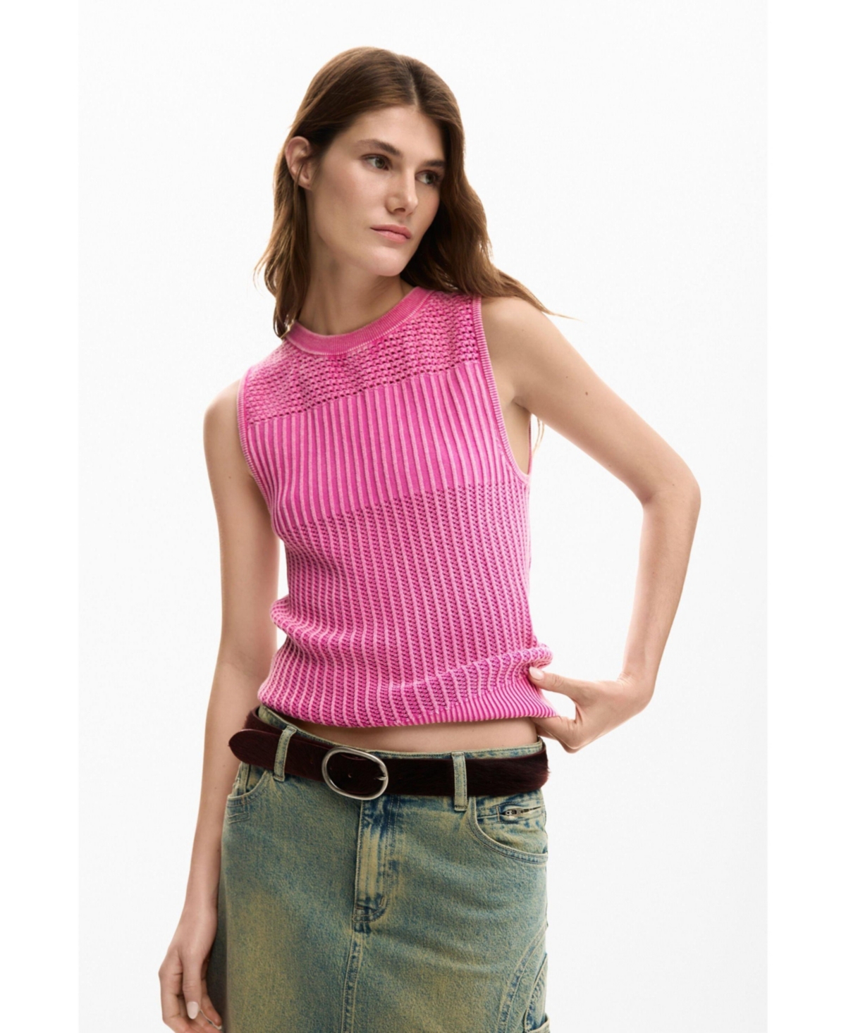 Desigual Women's Crochet T-shirt