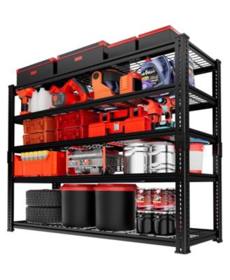 5-Tier 48 in W x 72 in H x 18 in D Adjustable Heavy Duty Metal Shelving Unit