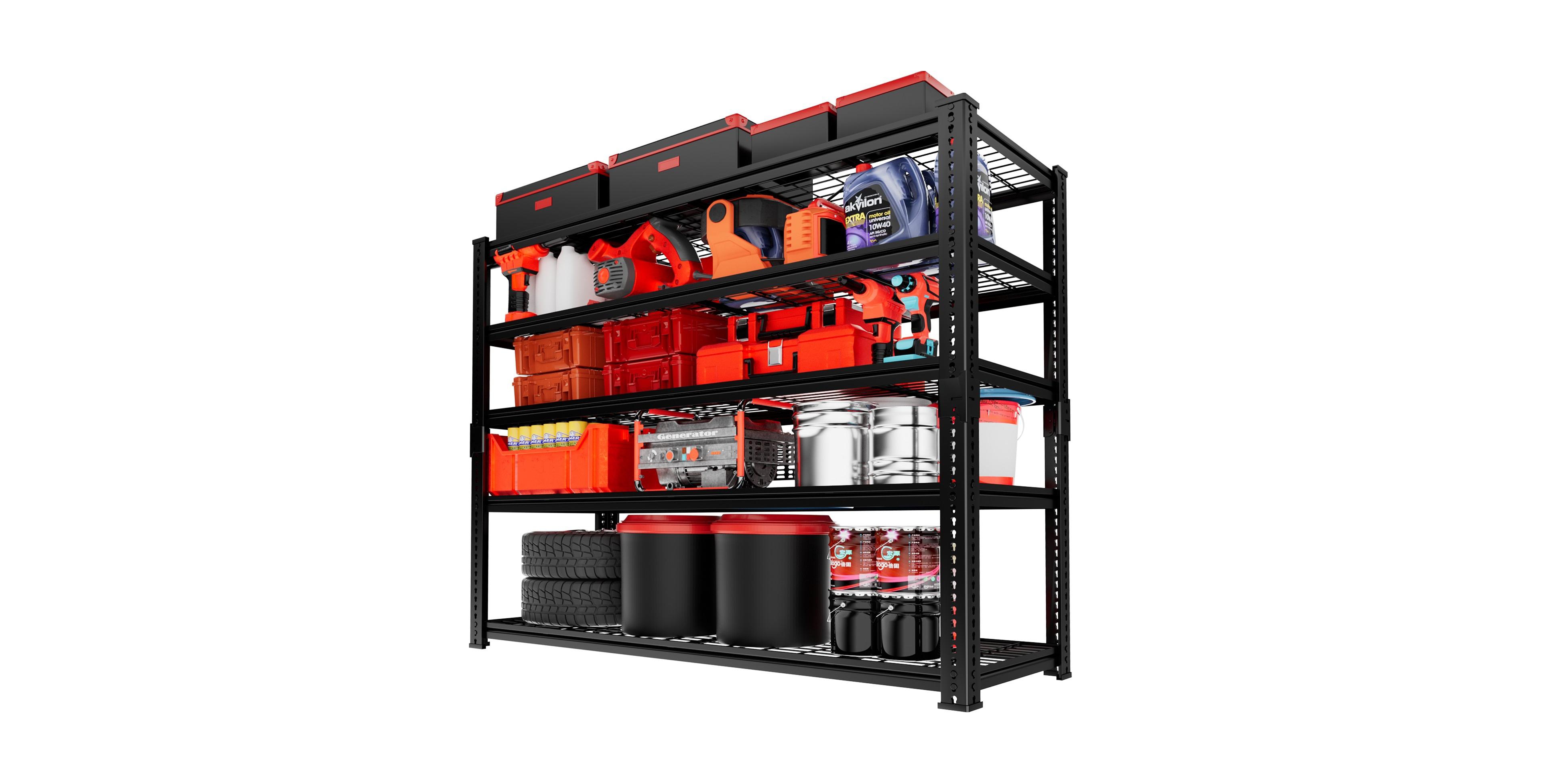 Lovmor 5-Tier 48 in W x 72 in H x 18 in D Adjustable Heavy Duty Metal Shelving Unit