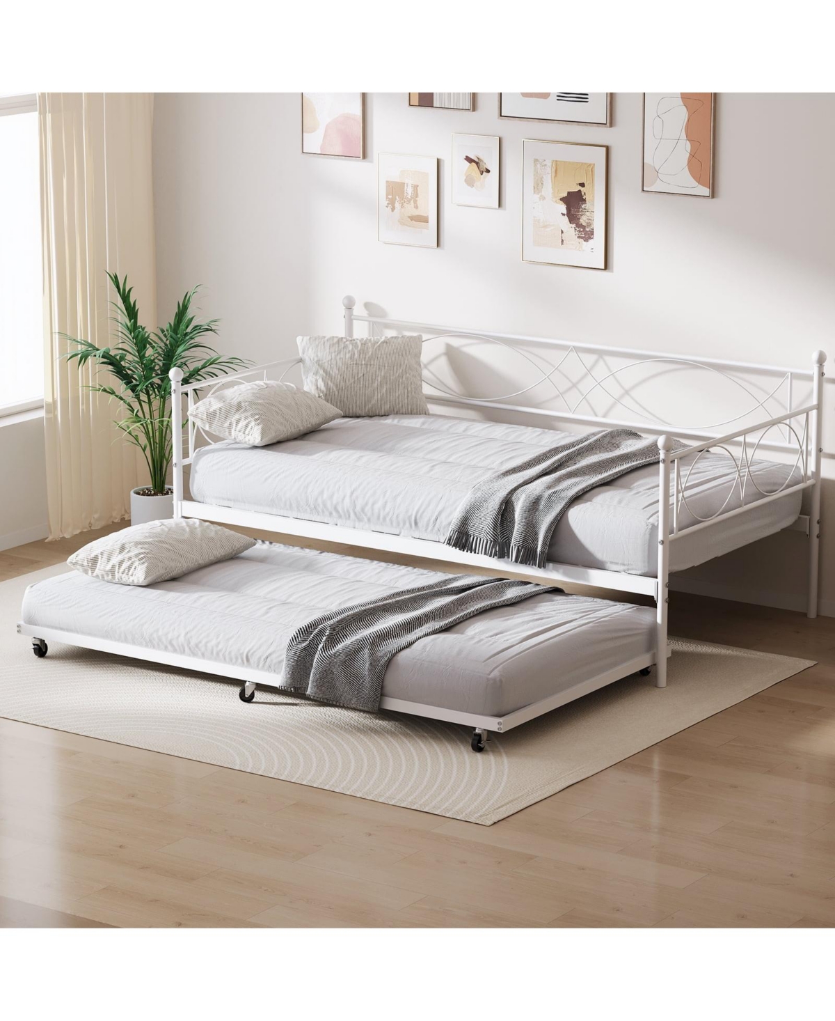 gaomon Twin Size Daybed Metal Daybed Frame Space Saving, for Living Room