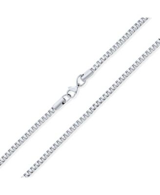Solid Heavy 5MM Venetian Box Link Chain Necklace .925 Sterling Silver Made In Italy 16 Inch
