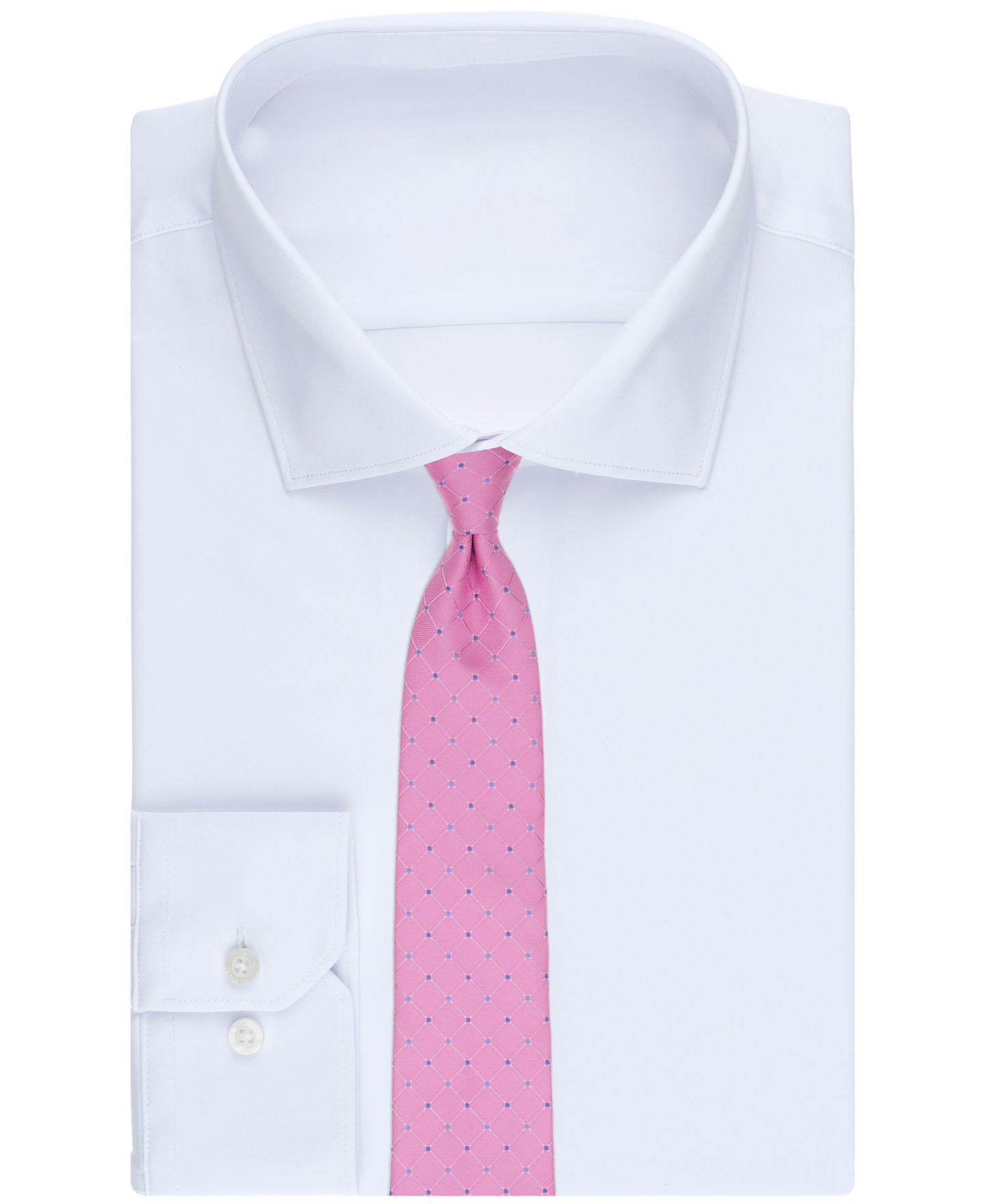 Мужские галстуки Club Room Howell Grid Pattern Tie, цвет: Розовый — фото 3