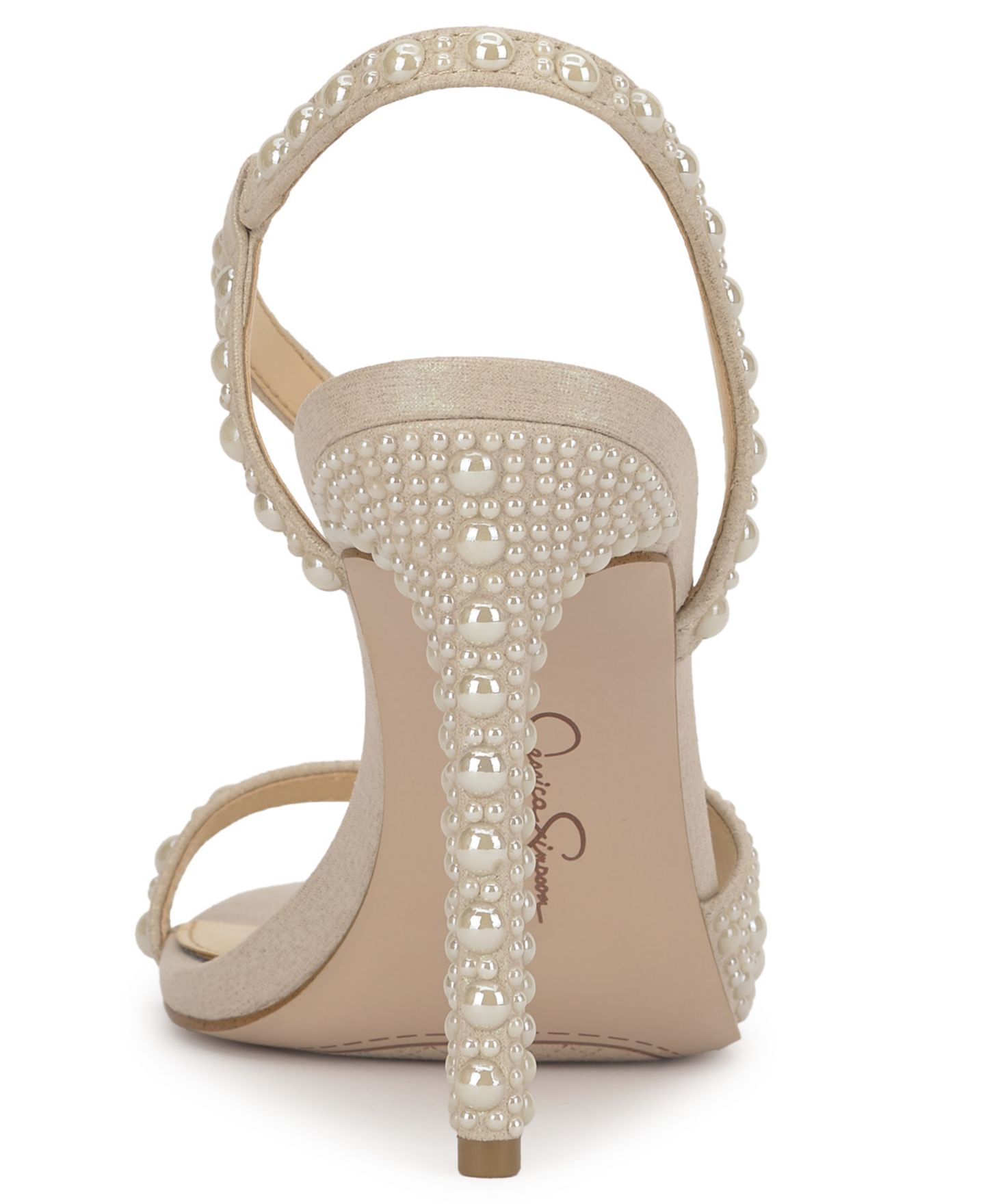 Женские сандалии Jessica Simpson Jaycin Barely-There Pearl Embellished, цвет: Мягкая слоновая кость жемчужный — фото 3