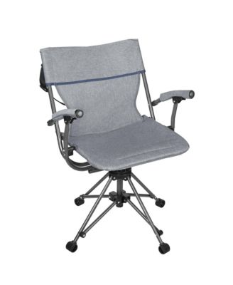 Portable 360 Degree Swivel Armed Bag Chair, Grey