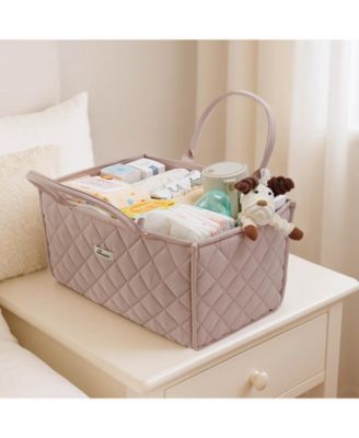 Quilted Diaper Caddy Organizer