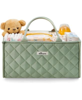 Quilted Diaper Caddy Organizer