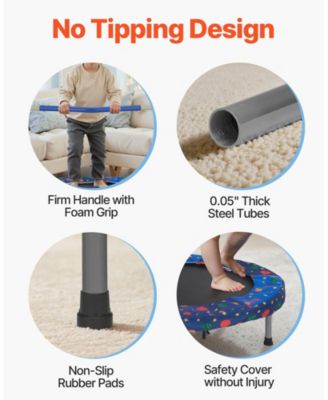 Kids 36" Foldable Trampoline w/ Handle, Indoor/Outdoor, Ages 3+