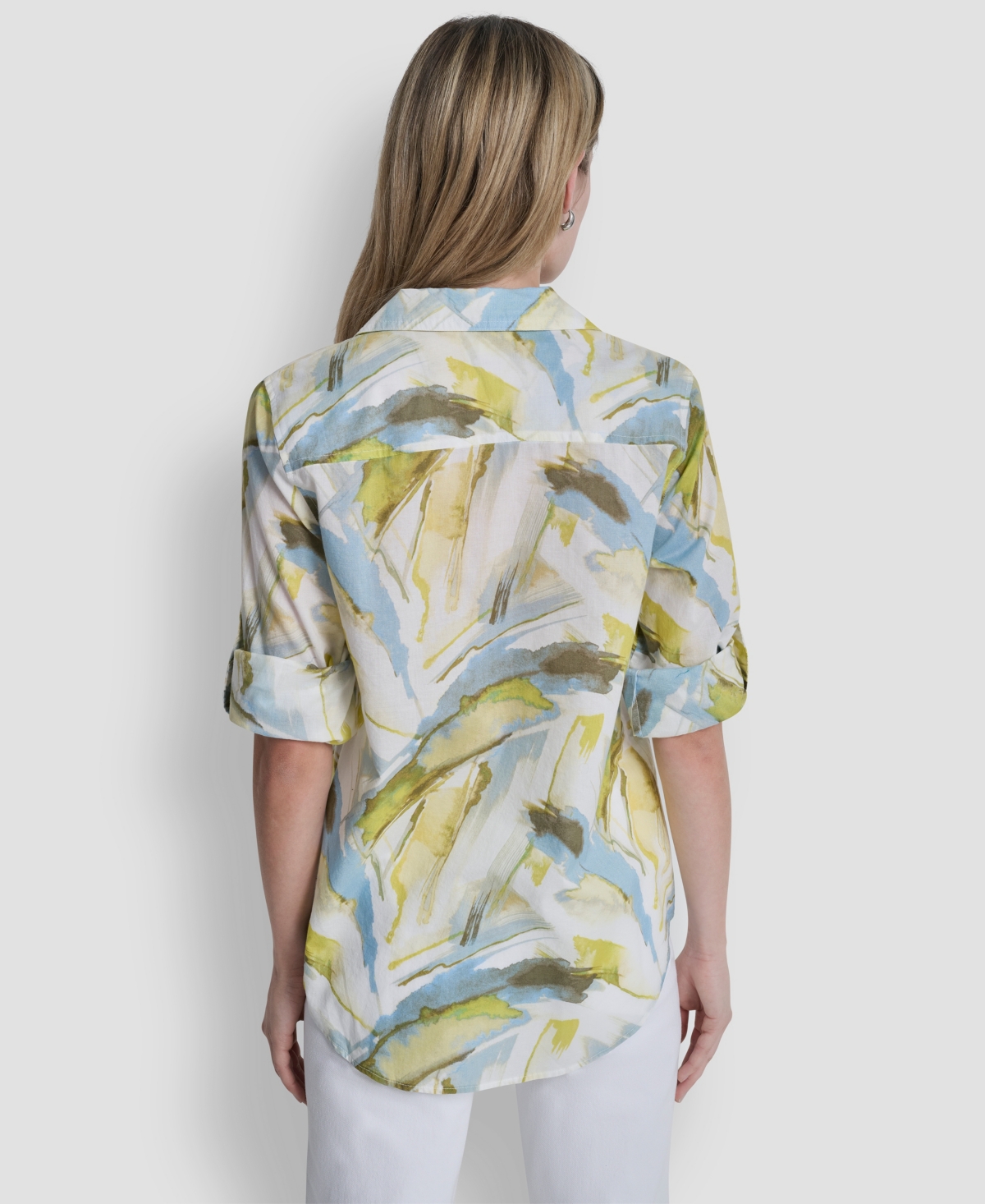 Dkny Women's Printed Long-Sleeve Shirt