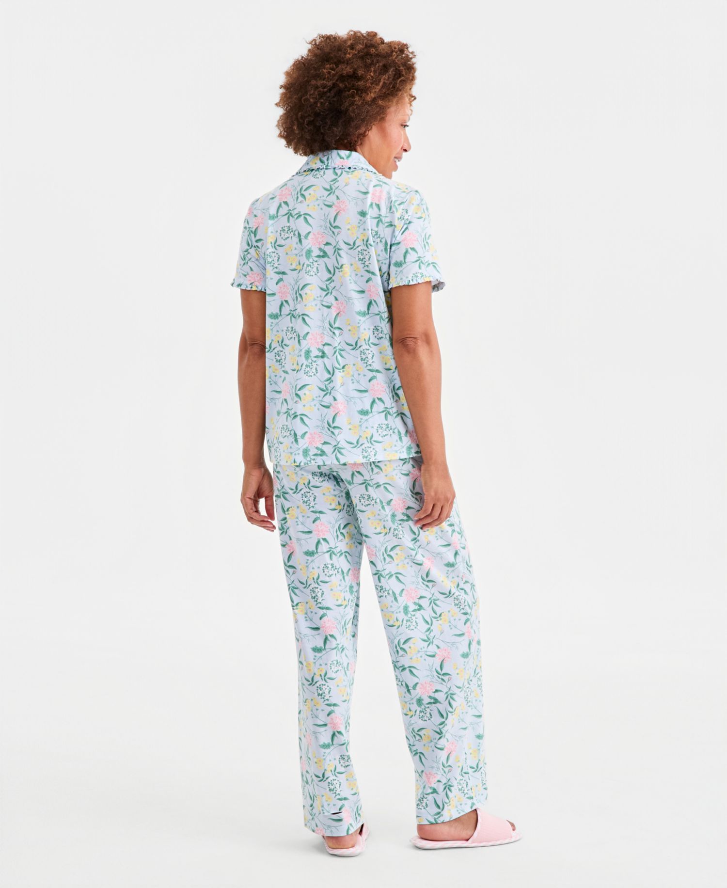 Women's Cotton Printed Short-Sleeve Pajama Set