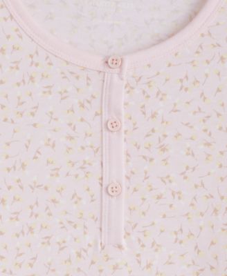 Women's Cotton Essential Short-Sleeve Henley Sleepshirt