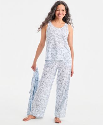 Women's 3-Pc. Cotton Pajama Set