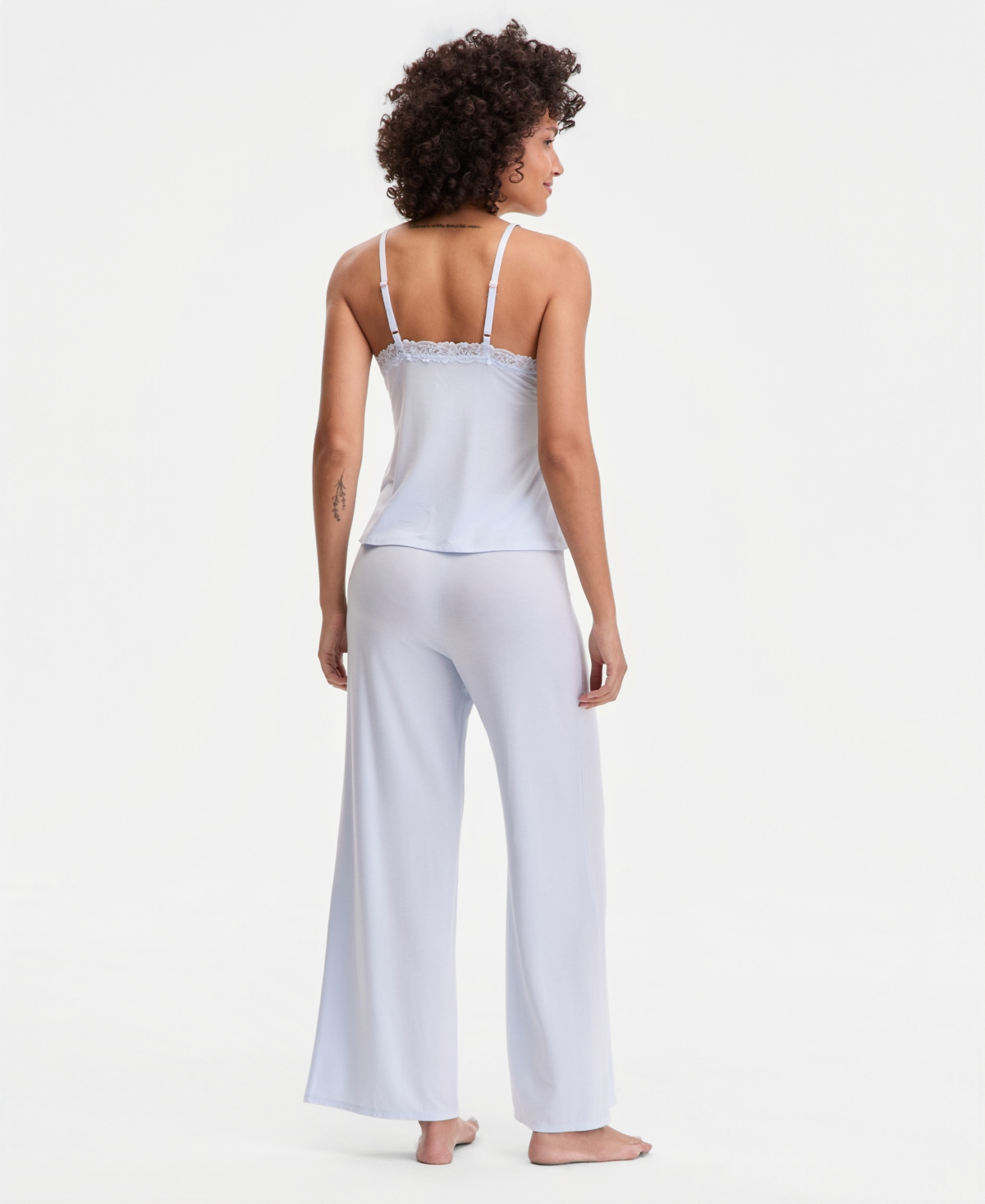 I.n.c. International Concepts Women's Lace-Trim Knit Tank & Pajama Pants Set, Exclusively at Macy's