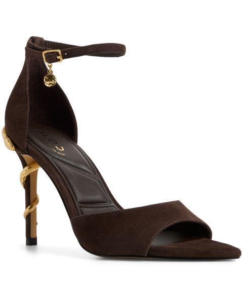 Женские сандалии ALDO Medeza Adjustable Strap Dress Sandals, цвет: Тёмный коричневый замшевый