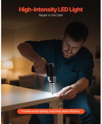 Cordless Electric Screwdriver Set, 7 Torque Settings (0.5-5 N.m), 2500mAh Battery, 32-Piece 1/4" Bits, LED, Type-C