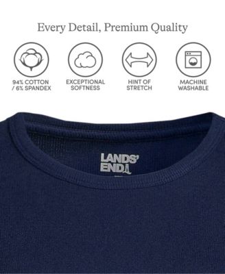 Women's Petite Long Sleeve Micro Rib T-Shirt