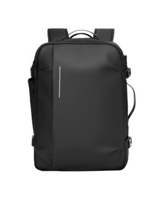 65L Expandable Vacuum Seal Compression Travel Backpack with Pump, TSA-Approved Lock, Water-Resistant Carry-On Luggage, Black