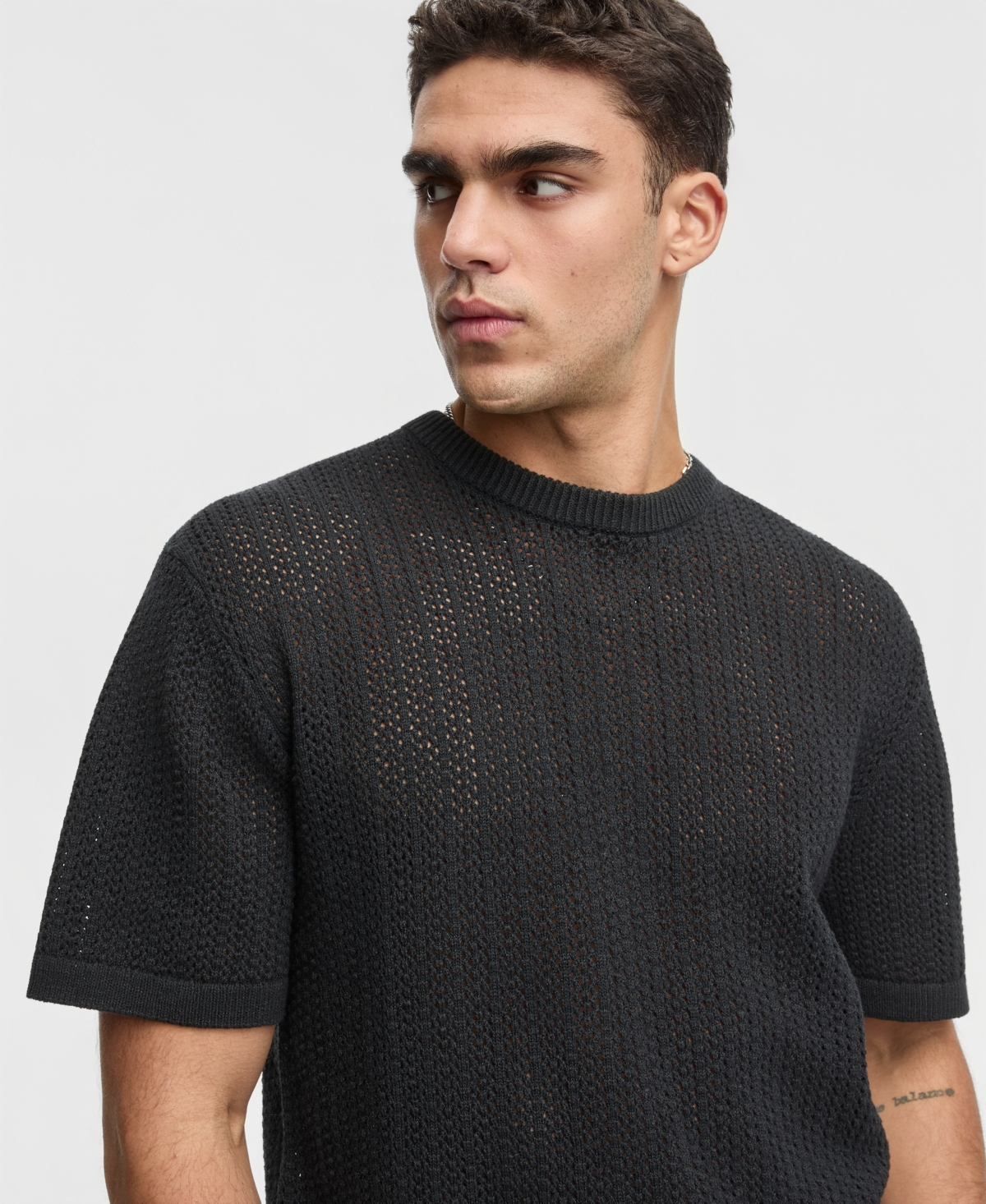 Mode of One Men's Relaxed-Fit Rio Crewneck Short-Sleeve Sweater, Macy's Exclusive