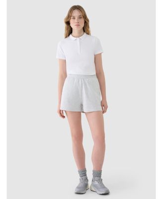 Women's slim polo shirt - white