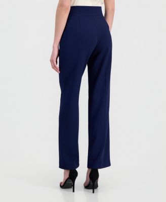 Petite Wide-Leg High-Rise Pants