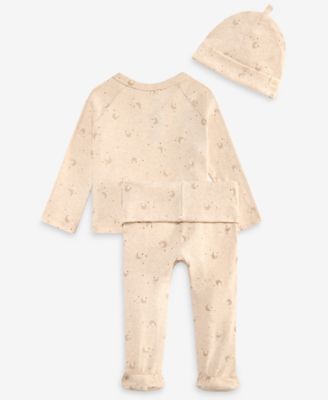 First Impressions Everyday Baby Essentials Baby Boys or Baby Girl Ribbed Take Me Home Three-Piece Set Macys Exclusive - Oatmeal Heather 30$