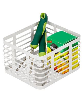 Metal Pantry Basket with Handles - Set of 4 - Matte White