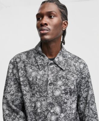 Men's Relaxed-Fit Floral Overshirt