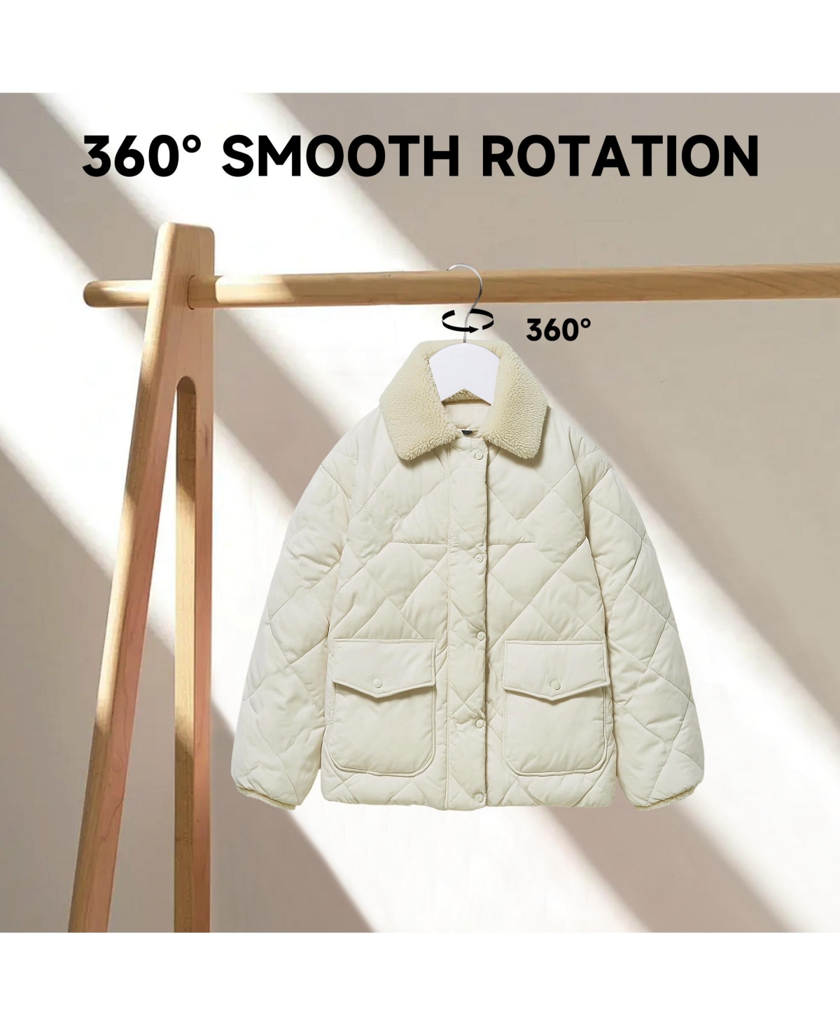 BP4U -Pack Premium Wooden Suit Hangers with Non-Slip Pant Bar, Heavy Duty Solid Wood Coat for Jackets, Shirts, Dresses