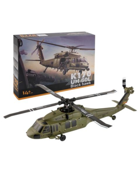 Детская игрушка Bruce & Shark UH-60L Black Hawk 4-Channel Brushless Motor 6-Axis Auto Hover RC Helicopter, цвет: Зелёный